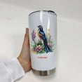 thumbnail image 3 of Custom Wagtail Tumbler 20oz with Handle and Straw - Personalized Stainless Steel Travel Mug with Lid - Unique Wagtail Lover Gift Idea for Women and Girls - Animal Theme Drinkware RiGADO, 3 of 6