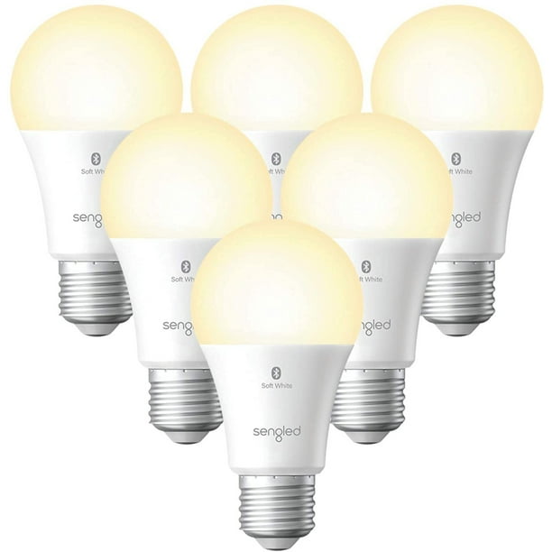 Sengled Smart Light Bluetooth Light Bulb, Dimmable LED E26 A19, 60W Equivalent Soft White 800LM, High CRI, High Brightness, 6 Pack - Walmart.com