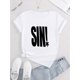 thumbnail image 2 of Camiseta para mujer, camiseta para mujer, camiseta básica, trajes simples de moda, camisetas de manga corta, camisetas de verano para deportesLetter Print Casual Sports T-shirt, Short Sleeve Crew Ne, 2 of 7