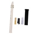 thumbnail image 1 of Bunblic Mini Pocket Saxophone Mini Sax Woodwind Instrument Compact Size with Mouthpiece Cover Reed for Professional Amateurs Beginner white, 1 of 8