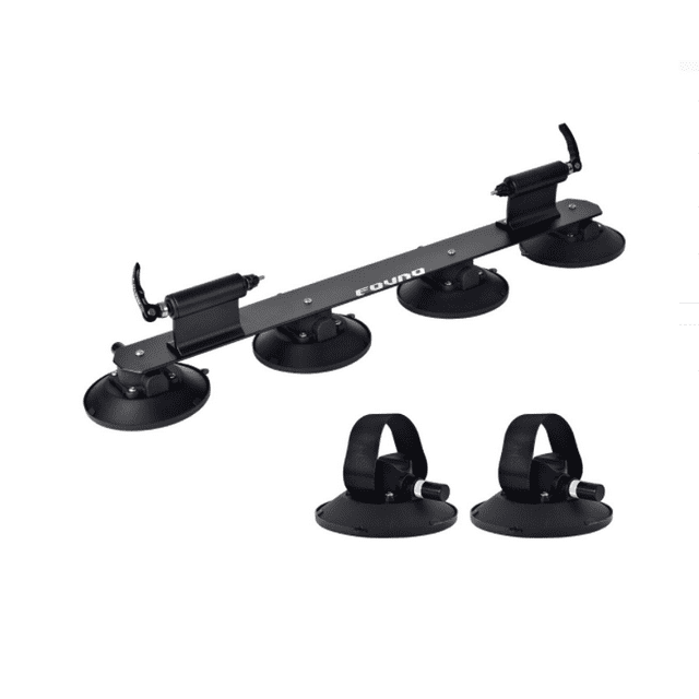 Graflsoa Dual Bike Roof Rack with Suction Cups for Cars - Lightweight Aluminum Alloy & Rubber Design, Black/Red Options, Easy Installation for 2 Bikes