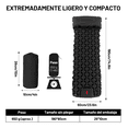 thumbnail image 3 of Colchones Inflables Acampar Autoinflable Portátil IndividualNEGRO, 3 of 5