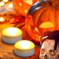 thumbnail image 4 of 2 Pack Halloween LED Pumpkin Lights with Remote and Timer White Color Flickering Battery Operated Decor Jack-O-Lantern Flameless Electric Candles for Pumpkin Home Outdoor Decorations, 4 of 6