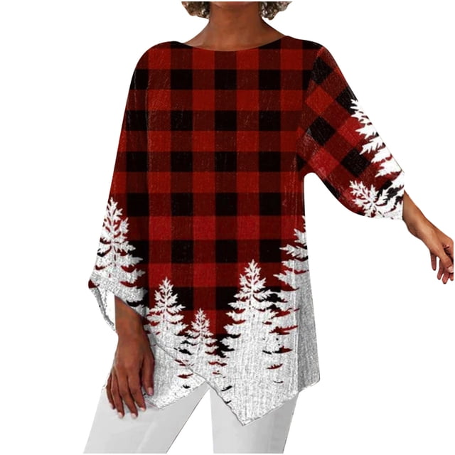 Chemises en Lin à Manches Longues pour Femmes, Col Rond, Ourlet Irrégulier, Décontractées, Automne, T-Shirts, Blouses, Tuniques pour Femmes
