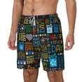 thumbnail image 2 of Balery Happy Father Day Mens Swim Trunks Swim Shorts for Men Quick Dry Inseam Beach Shorts with Compression Liner Pocket-Medium, 2 of 9