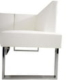 thumbnail image 3 of Amanda White Corner Sofa Feux Leather Stainless Steel Legs, 3 of 9