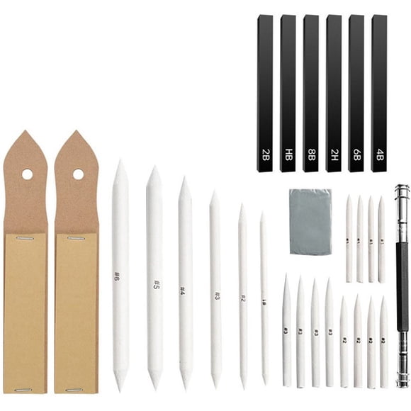 CUITING 1 Set/28pcs Sketching Painting Blending Stumps Useful Shading Tools for Drawing