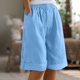 thumbnail image 4 of Pantalones Elásticos de Cintura para las Mujeres Casual Suelto Color Sólido Pantalones de Bolsillo, Cintura Alta Cómodos Joggers para Diario, 4 of 5