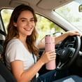 thumbnail image 4 of Stainless Steel Vacuum Insulated Thermos Bottle with Drinking Cup, Leakproof Double Wall Travel Flask for Hot & Cold Coffee, Tea & Water(Pink,500ML / 17Oz), 4 of 7