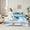 Deep Sky Blue, variant on Feelyou Santa Claus Twin Bedding Sets 7-Piece for Teens, Dreamy Fairy Tale Bedding Comforter Set, Christmas Reindeer Reversible Sheet Sets, Lightweight Room Decor