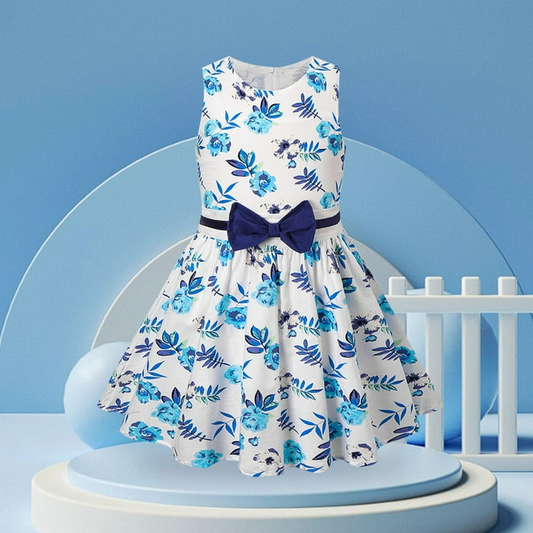 XFHLMJFF Girls Spring Summer Dresses Toddler Baby Sleeveless