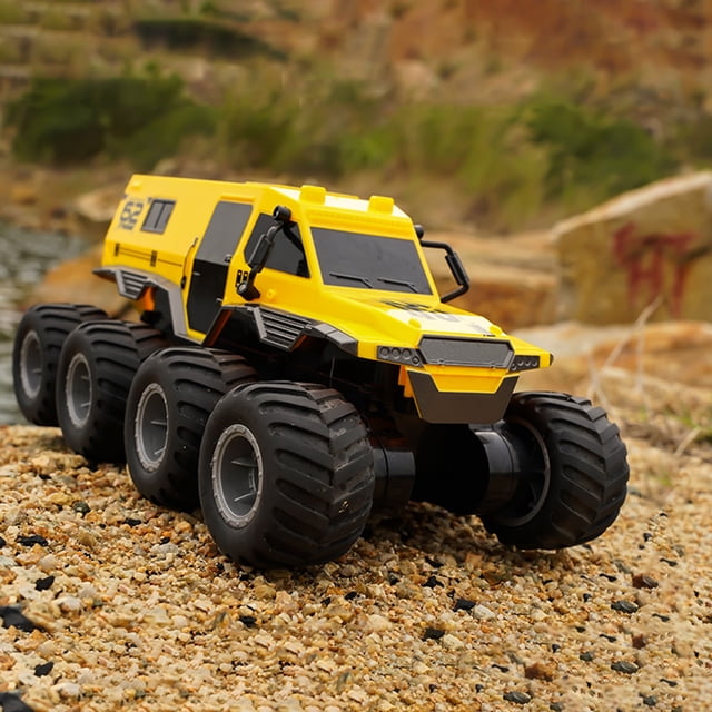 Vehículo anfibio de acrobacias, coche todoterreno de juguete, resistente al agua, 8WD, 2,4G, para niños y adultos