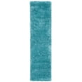 thumbnail image 3 of SAFAVIEH Milan Harlow Solid Plush Shag Runner Rug, Aqua Blue, 2' x 6', 3 of 13