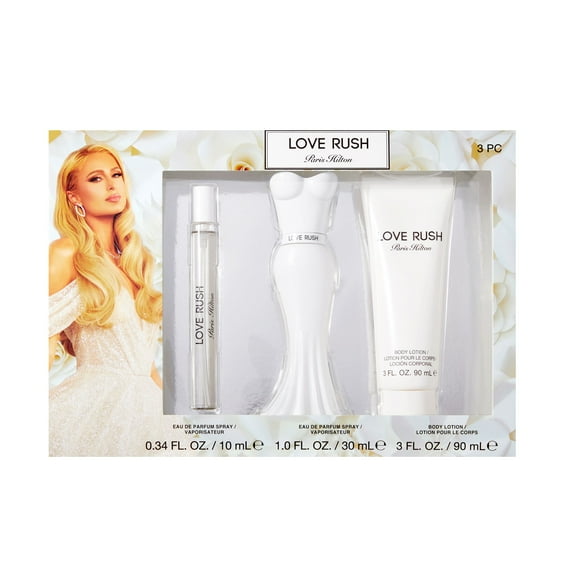 Paris Hilton Love Rush Gift Set for Women, 3 Pieces