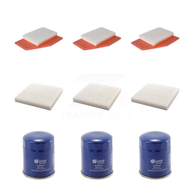 PUR 3x Air + 3x Cabin + 3x Engine Oil Filter (9 Total) Kit for Car 2023 Honda Civic HR-V KFM-101732