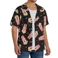 thumbnail image 2 of Goofa Popcorn Printed Men's Casual Short-sleeved Shirt,Lightweight Breathable Button-down,Summer Casual men's top,Versatile Fashion shirt-Large, 2 of 7