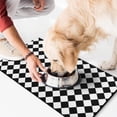 thumbnail image 2 of Pet Feeding Mat with Rustic Farmhouse Plaid Pattern, Durable Dog Food Mat, Absorbent, Non-Slip, Quick Dry, Washable Mat Featuring Retro Checkerboard and Striped Fusion, 2 of 4