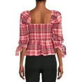 thumbnail image 3 of Time and Tru Women's Puff Sleeve Top, 3 of 5