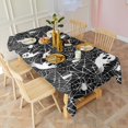 thumbnail image 3 of Ghost and Spider Web Halloween Pattern Rectangle Tablecloth 60"x120",Waterproof Polyester Rectangle Table Cloth, Wipeable Spillproof Polyester Tablecloth for Dining, Camping, Indoor and Outdoor, 3 of 6