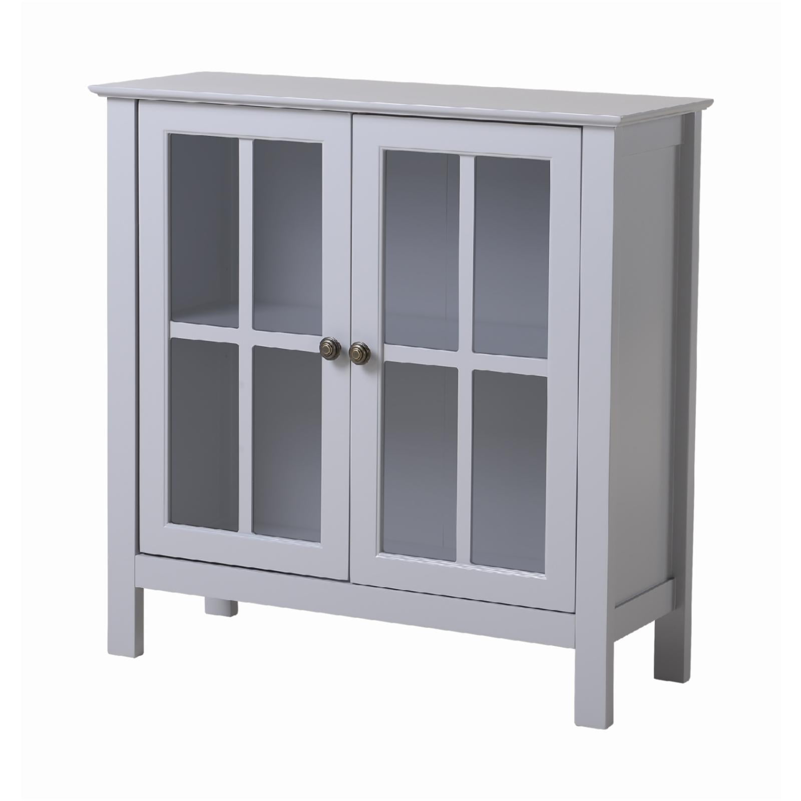 Os Home and Office Glass Door Accent and Display Cabinet - Walmart.com