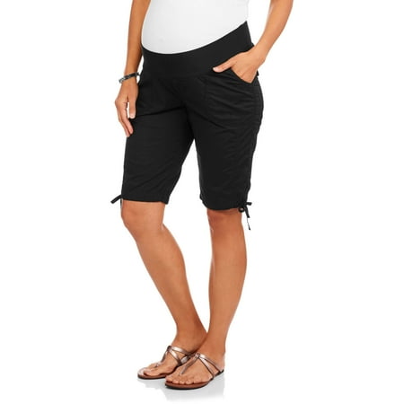 - Maternity Underbelly Stretch Poplin Bermuda Shorts - Available in Plus Sizes