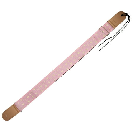 OUNONA 1Pack Wear Resistant Guitar Strap for Girls Pink Nylon Adjustable