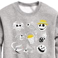 thumbnail image 3 of The Nightmare Before Christmas - Beach Crew Grid  - Toddler And Youth Crewneck Fleece Sweatshirt, 3 of 5