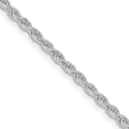 thumbnail image 4 of 925 Sterling Silver Rhodium-plated 2.25mm Diamond-cut Rope Chain 22 Inch, 4 of 5