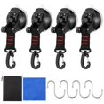 thumbnail image 1 of Suction Cup Anchor 4 Pieces Vacuum Suction Cup with Hooks Outdoor Gear Camping Tarp Accessory Strong Load-Bearing, 1 of 5