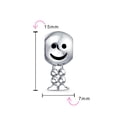 thumbnail image 3 of Bling Jewelry Womens Happy Smiley Face Dangle Charm Bead Sterling Silver for European Bracelet, 3 of 3