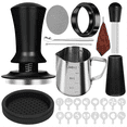 thumbnail image 1 of 10 PCS Espresso Accessories Coffee Espresso Tamper Set with Espresso Tamper WDT Tool Coffee Stirrer Frothing Pitche 58mm, 1 of 6