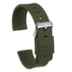 thumbnail image 1 of Correa de reloj de silicona Uxcell con liberación rápida, correa de goma suave verde/plata de 12mm, 1 of 7