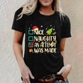 thumbnail image 3 of Nice Naughty An Attempt Was Made Shirt for Women Short Sleeve Crewneck Funny Christmas T Shirts Holiday Party Tops, 3 of 5