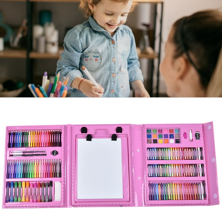 176pcs Children Kids Colored Pencil Artist Kit Set Painting Crayon