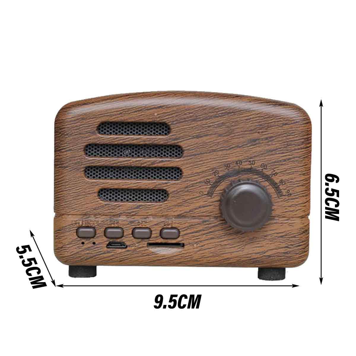 Mini Vintage Radio, Portable Retro Am Fm Support Card Receiver, Stereo Shortwave Pocket Usb Bluetooth Speaker With Rechargeable Battery Duulaya