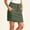 Green plus size boho skirt a1, variant on Women's Plus Size Summer Mini Skirt Solid Casual Boho Tie A-Line Flowy Vacation Beach Party Skirts, Pink L