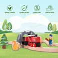 thumbnail image 4 of Juego de trenes de madera con diseño de bosque de judías gigantes, 36 unidades, para niños pequeños, 4 of 7