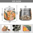 thumbnail image 2 of Yayeee Ashtray with Lid for Cigarette Smokeless Stainless Steel Home Ash Holder, Pink Cityscape Painting, 2 of 7