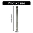 thumbnail image 3 of 75mm Hollow for Torx Screwdriver Bit Hex Shank-T40 Tool For Exact Screw Unscrew T30 Hole, 3 of 9
