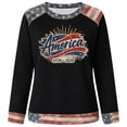 thumbnail image 3 of MuXiKeJi Clothes Women's Waffles Shirts America Independence Day 250th Anniversary Sweatshirts Fashion Pachwork Oversized Pullover, 3 of 4