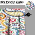thumbnail image 3 of Paisley Design Kitchen Curtains - Vintage Tier Cafe Curtains for Bathroom Living RV Rod Pocket Window Drapes 36 Inch 2 Panels Set 28"x36" Window Treatment Tiers, 3 of 4