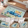 thumbnail image 5 of Black Plaid Easter Entryway Rug 2'x3'&nbsp; Non Slip Front Door Mats, Truck Spring Floral Bunny Wooden Entrance Rugs Indoor Outdoor Carpet, Washable Floor Mats Small Area Rug for Bedroom Kitchen, 5 of 8