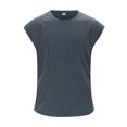 thumbnail image 4 of Gbsyewxs T Shirts For Man Short Sleeve Crew Neck Solid Color Fashion Summer Mens Shirts Dark Gray, 4 of 7
