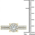 thumbnail image 4 of 3/4 Carat T.W. Diamond Cluster 14kt Yellow Gold Engagement Ring, 4 of 5