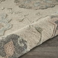 thumbnail image 7 of LR Home Aiden 7'3" Round Silver/Cream Floral Wool Indoor Area Rug, 7 of 7