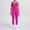 Hot Pink, variant on SKQIT Workout Sets for Women Seamless Scunch Butt Lifting Impact Leggings Halter Cropped Tank 2 Piece Gym Outfits