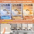 thumbnail image 4 of PAKASEPT Makeup Vanity with Lights,White Vanity Desk with Openable Mirror & 3-Color Dimmable, Charging Station, Makeup Desk with Drawer, Hooks, Hidden and Open Storage Shelves, Stool Set, 4 of 8