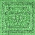 thumbnail image 1 of Ahgly Company Indoor Square Medallion Emerald Green Traditional Area Rugs, 6' Square, 1 of 4