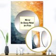 thumbnail image 3 of Designart "Spectrum's Balance III" Rainbow Mirror Wall Decor - Traditional Beige Landscapes Large Mirror For Wall Art Decor - 40" x 30" Inch, 3 of 5