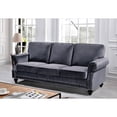 thumbnail image 2 of Uspridefurniture Feingold 85'' Velvet Rolled Arm Sofa - Gray, 2 of 5